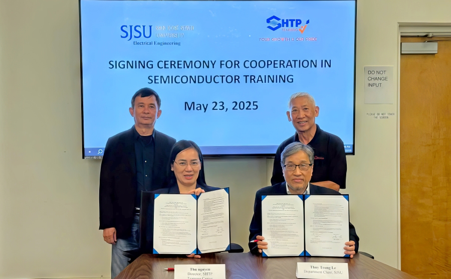 Trung tâm Đào tạo Khu Công nghệ cao ký kết hợp tác chiến lược với Khoa Kỹ thuật Điện – Đại học San Jose State (Hoa Kỳ)